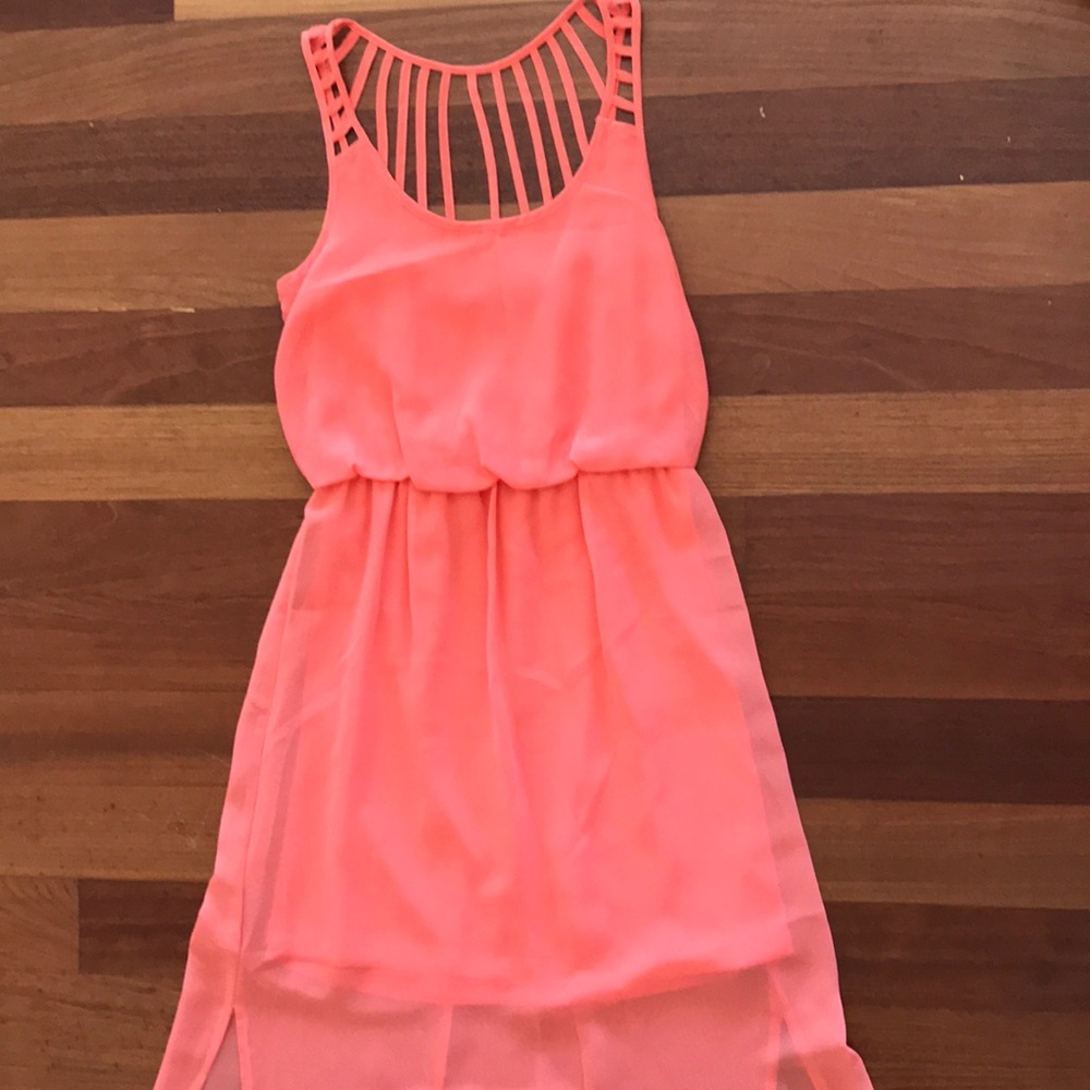 Coral maxi dress